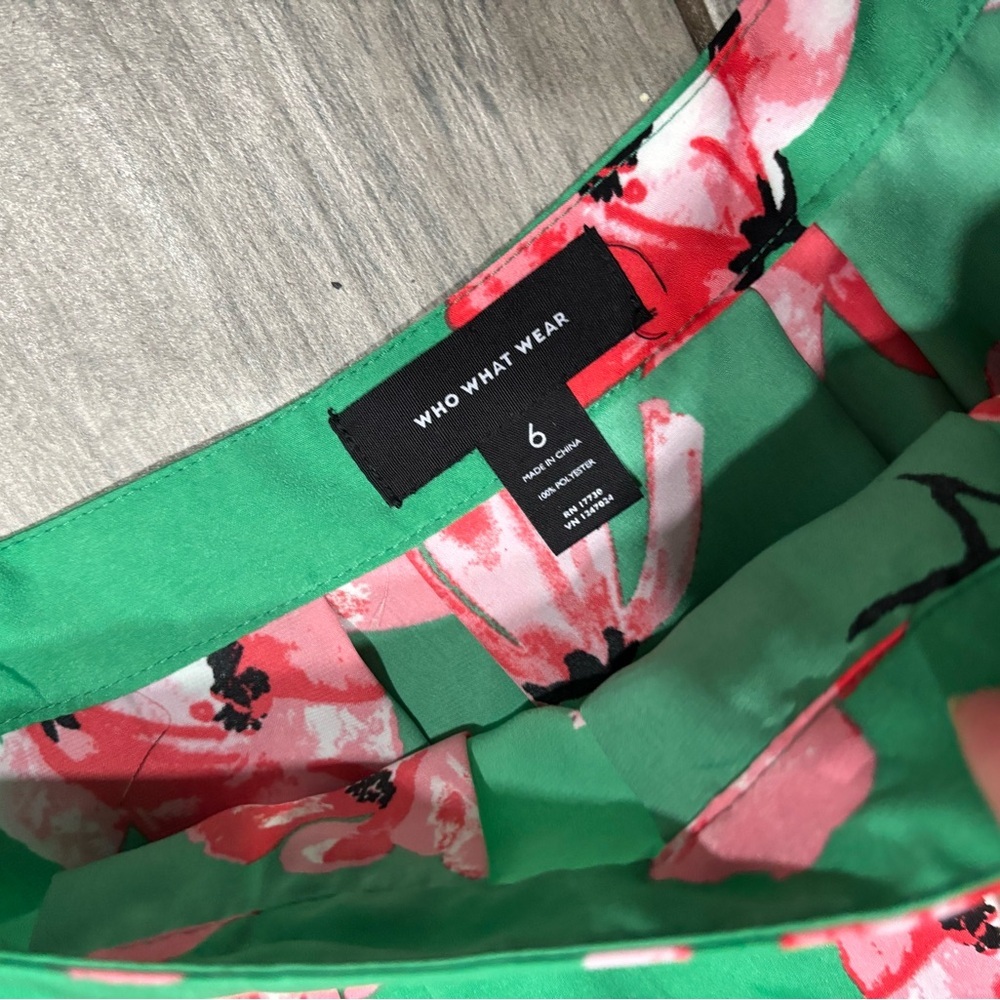Who What Wear Matching Set Floral Top and Skirt Size Small 6 - Picture 7 of 8